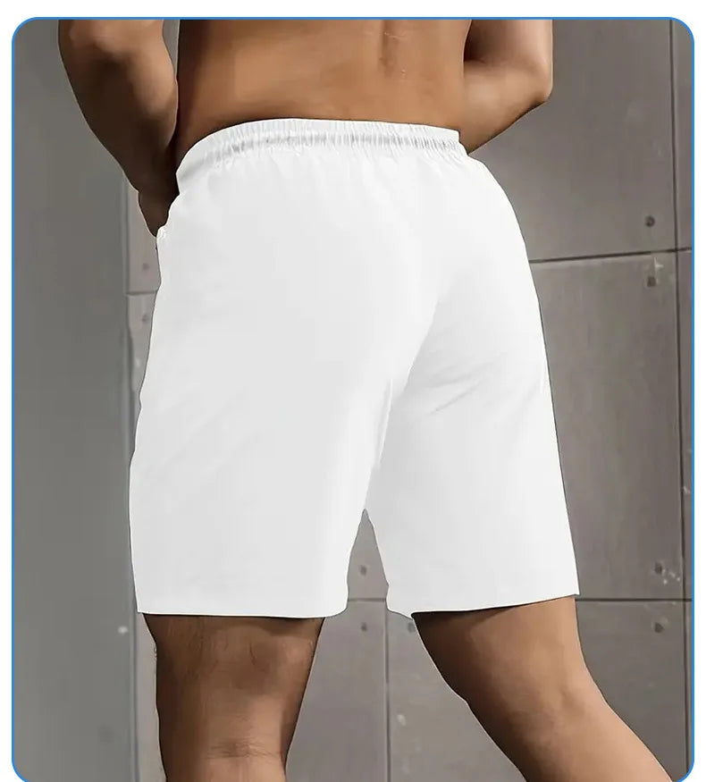 Summer Men's Sports Shorts with Zipper Pocket Quick Dry Breathable Fitness Shorts for Gym Workout Running Training Short Pants