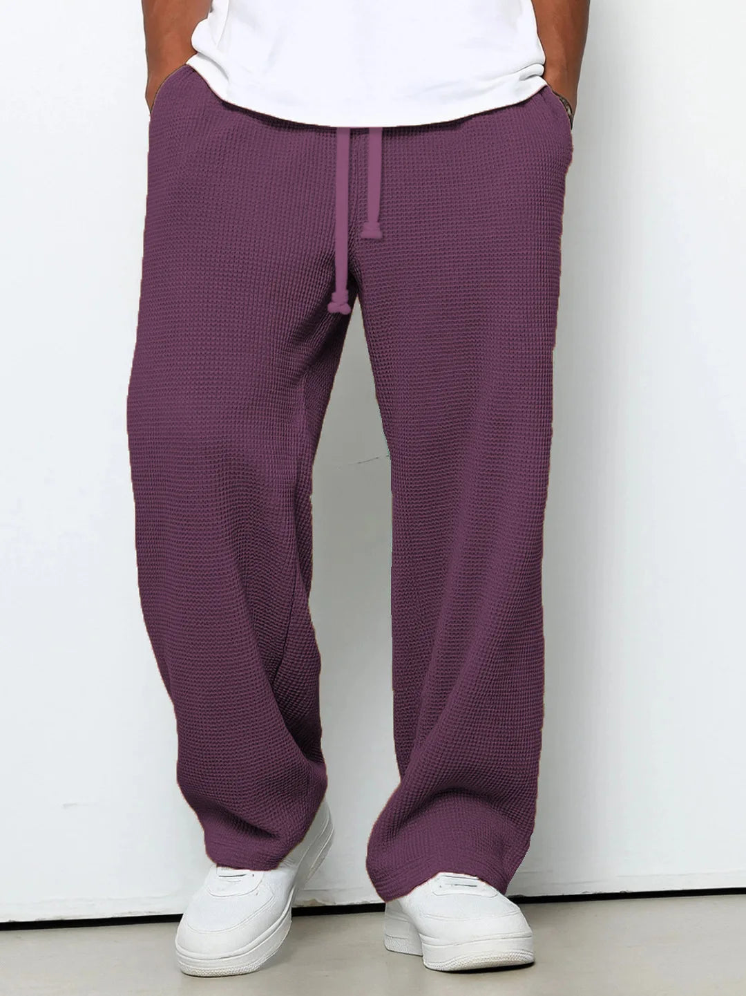 Pant Men 2026 Casual Spring/Autumn Straight-Leg Sweatpants Wide-Leg Elastic Waist Sportswear Pants Men's Clothing