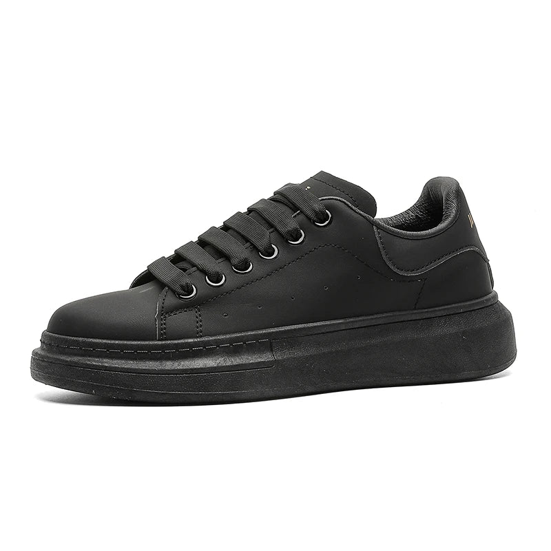 White Minimalist Sneakers For Men Comfy Leather Casual Sneakers Man Platform Skateboard Shoes Outdoor Low-cut Men's Sports Shoes