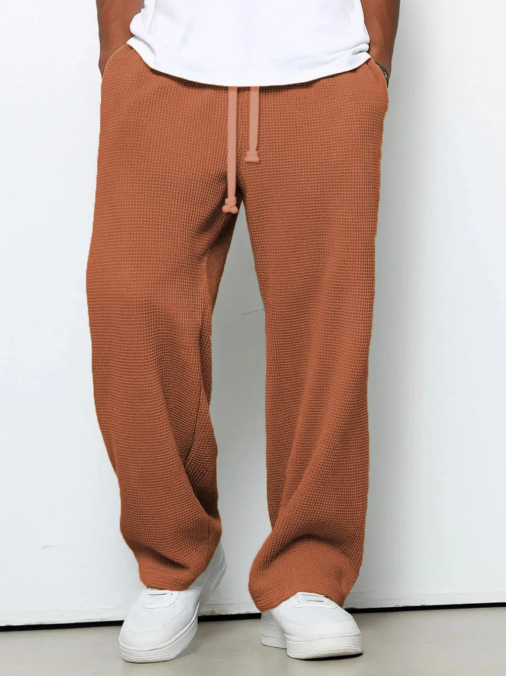 Pant Men 2026 Casual Spring/Autumn Straight-Leg Sweatpants Wide-Leg Elastic Waist Sportswear Pants Men's Clothing