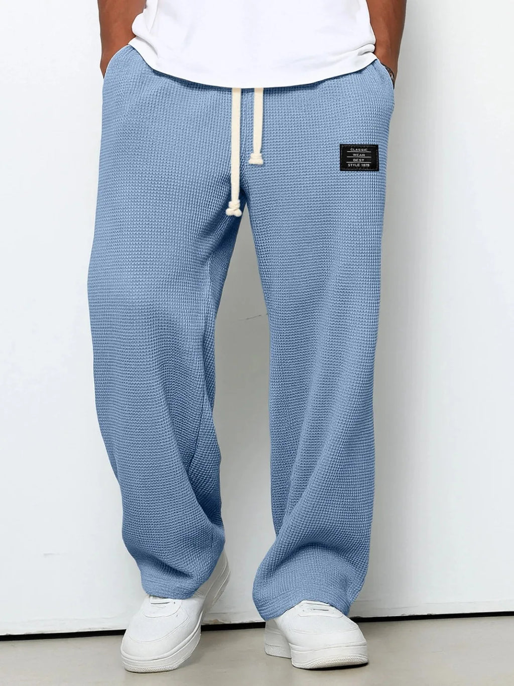 Pant Men 2026 Casual Spring/Autumn Straight-Leg Sweatpants Wide-Leg Elastic Waist Sportswear Pants Men's Clothing