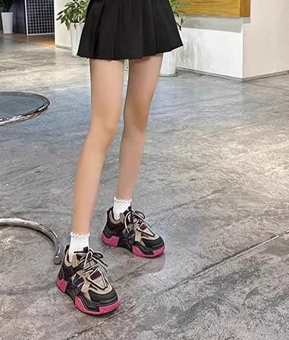 Sneakers Woman Footwear High on Platform Athletic Sports Spring Autumn Shoes for Women Trends 2025 Deals Korean New Casual Light