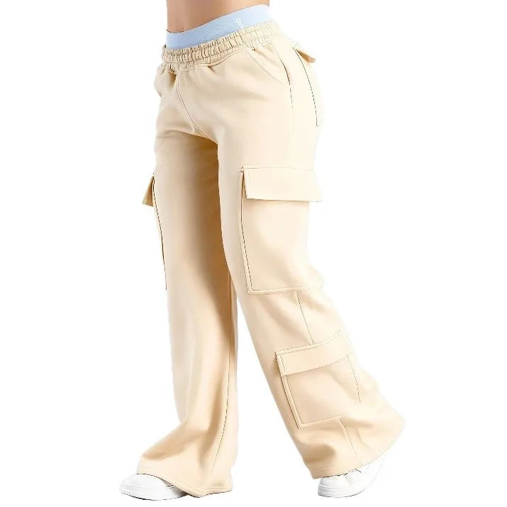 Pantalon Femme Spring Summer Pocket Versatile Commuting Casual Personality Trousers Women's Straight Casual Solid Color Trousers