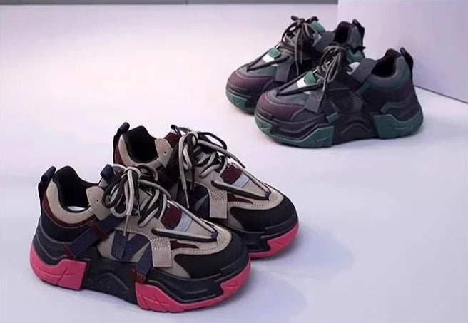Sneakers Woman Footwear High on Platform Athletic Sports Spring Autumn Shoes for Women Trends 2025 Deals Korean New Casual Light
